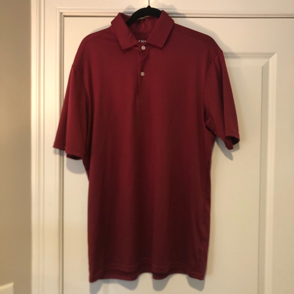 Mizzen+Main Maroon Polo Shirt Short Sleeve Classic